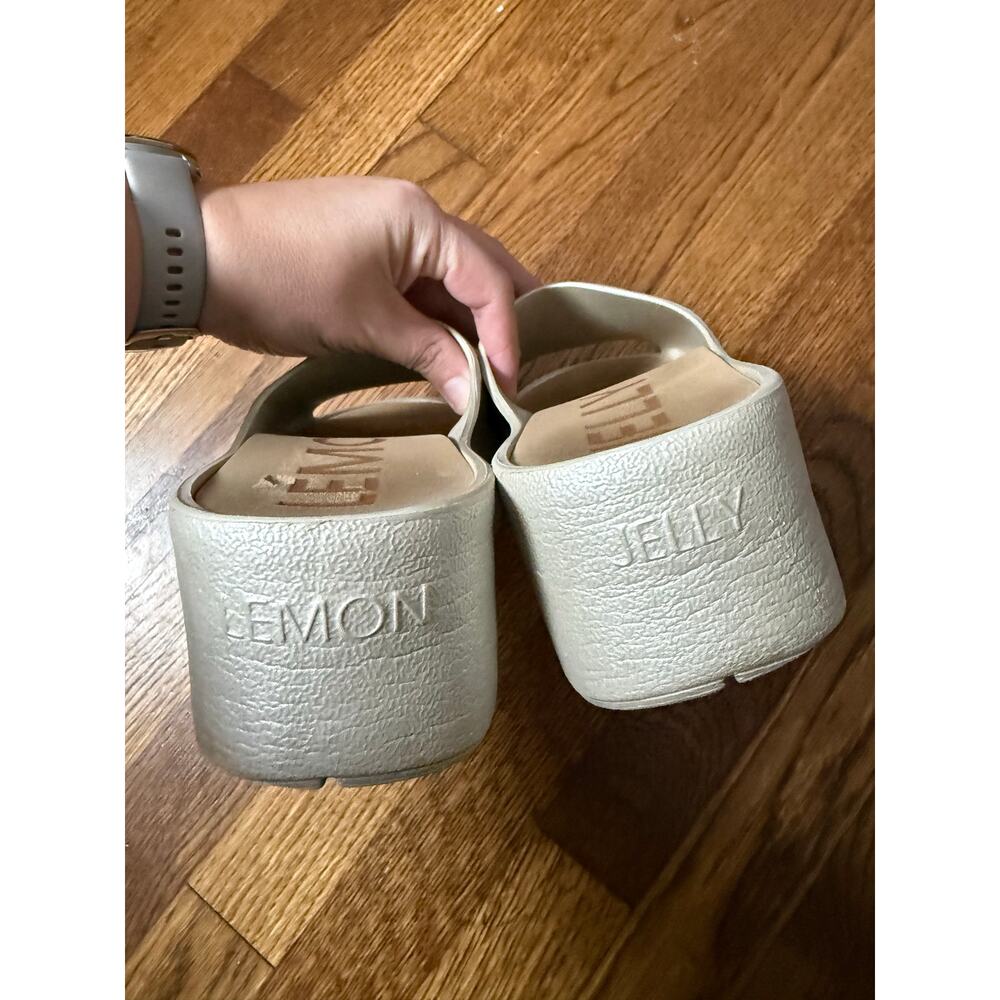 Lemon Jelly Women's Cream Platform Slide Sandals - Minimal Slide - Picture 2 of 6